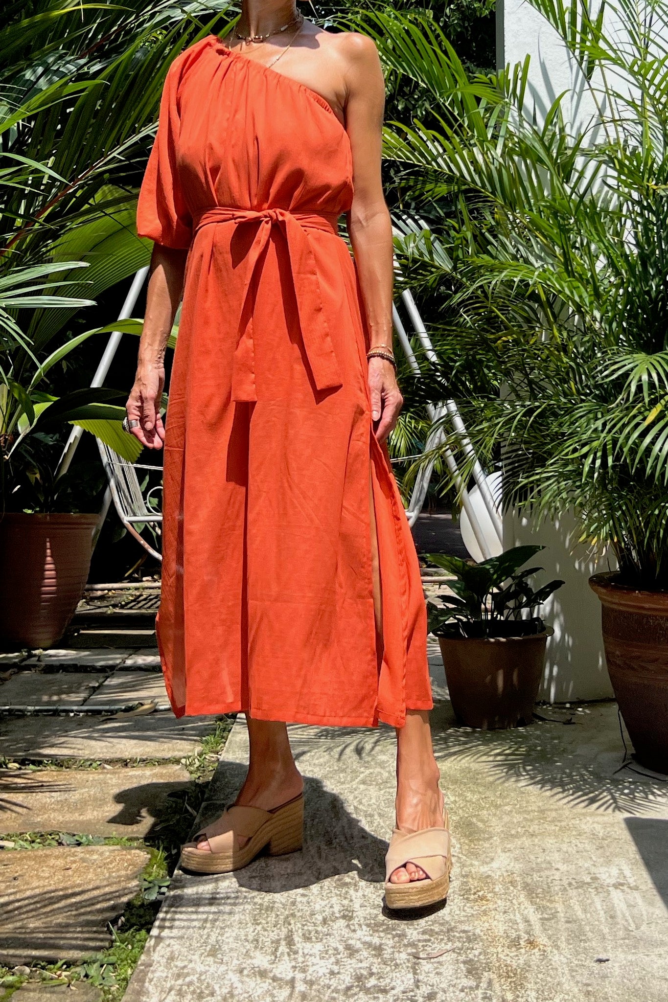 Capri Toga Dress Burnt Orange – Cotton House Lifestyle